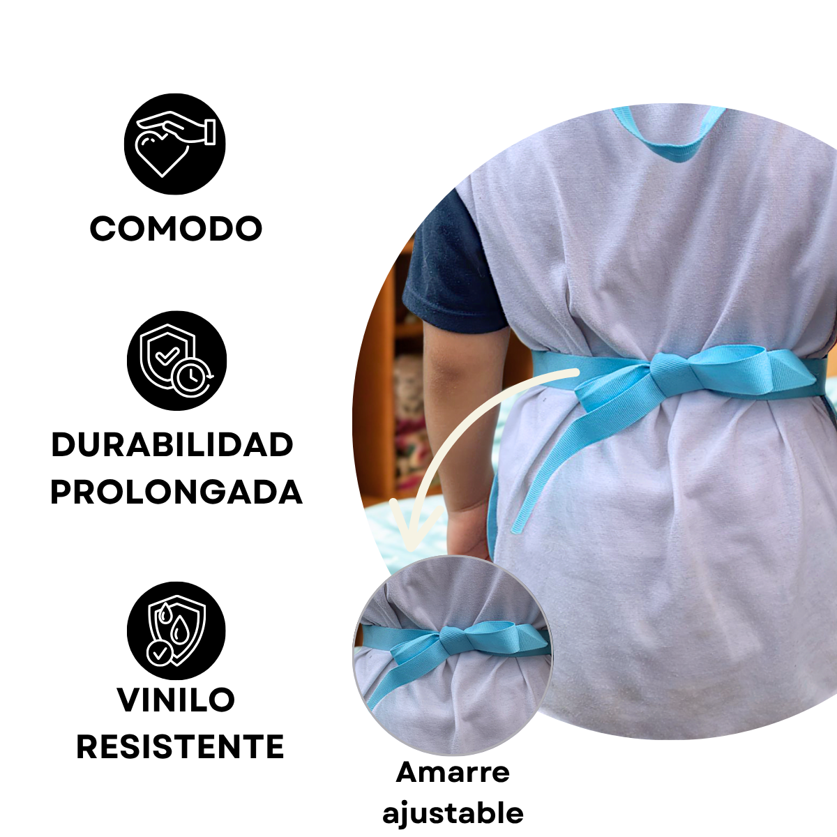 DELANTAL INFANTIL TRANSPARENTE EN VINILO (C6)