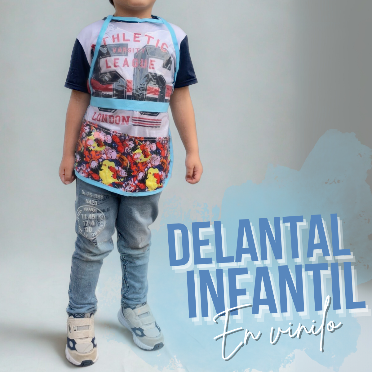 DELANTAL INFANTIL TRANSPARENTE EN VINILO (C6)