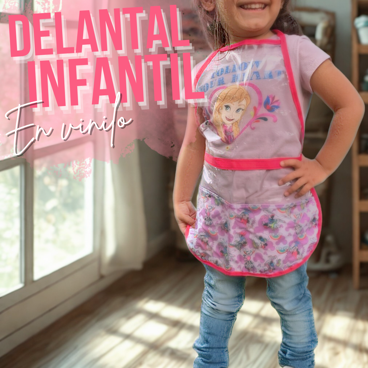 DELANTAL INFANTIL TRANSPARENTE EN VINILO (C6)