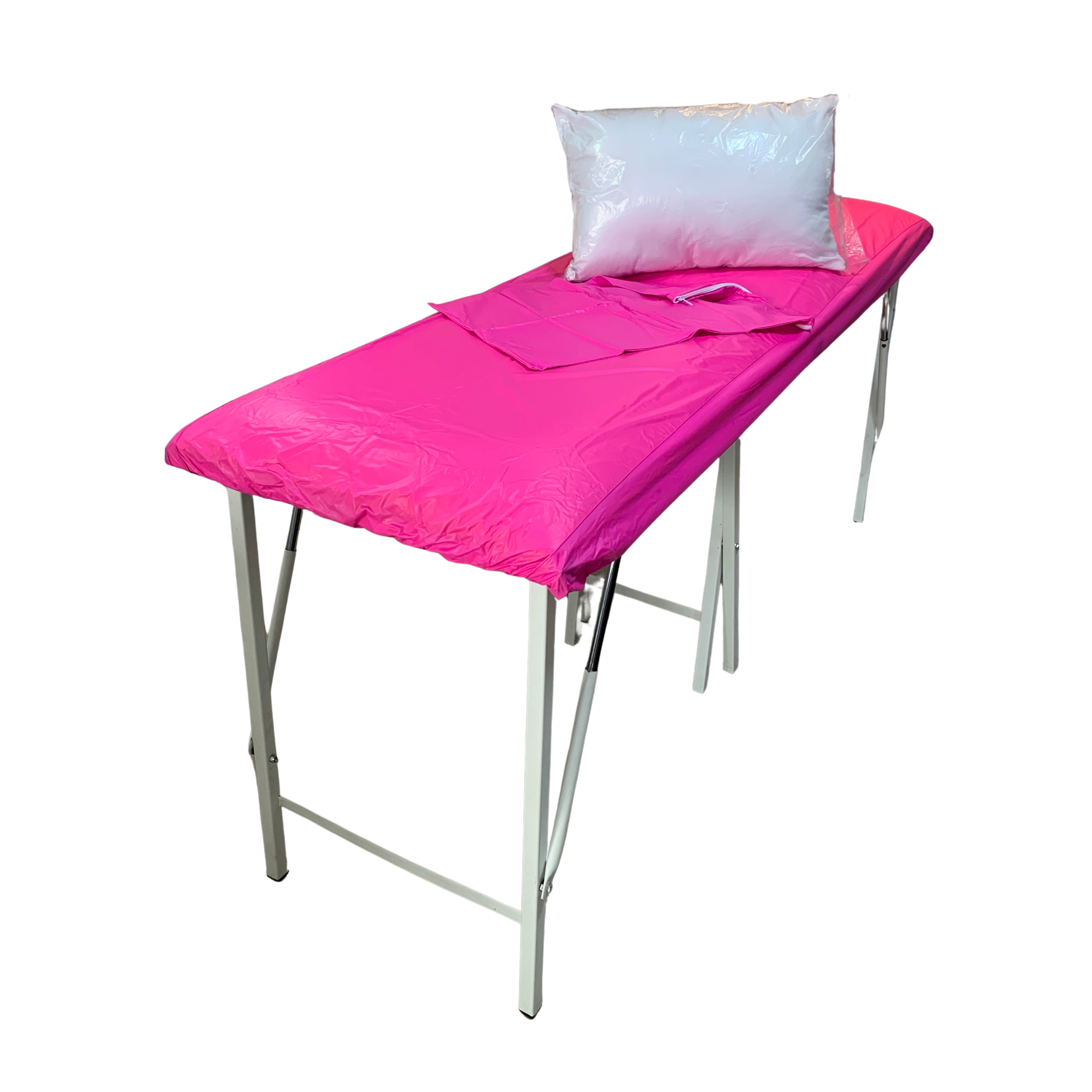 Combo sábana para camilla + funda suaviplast + almohada