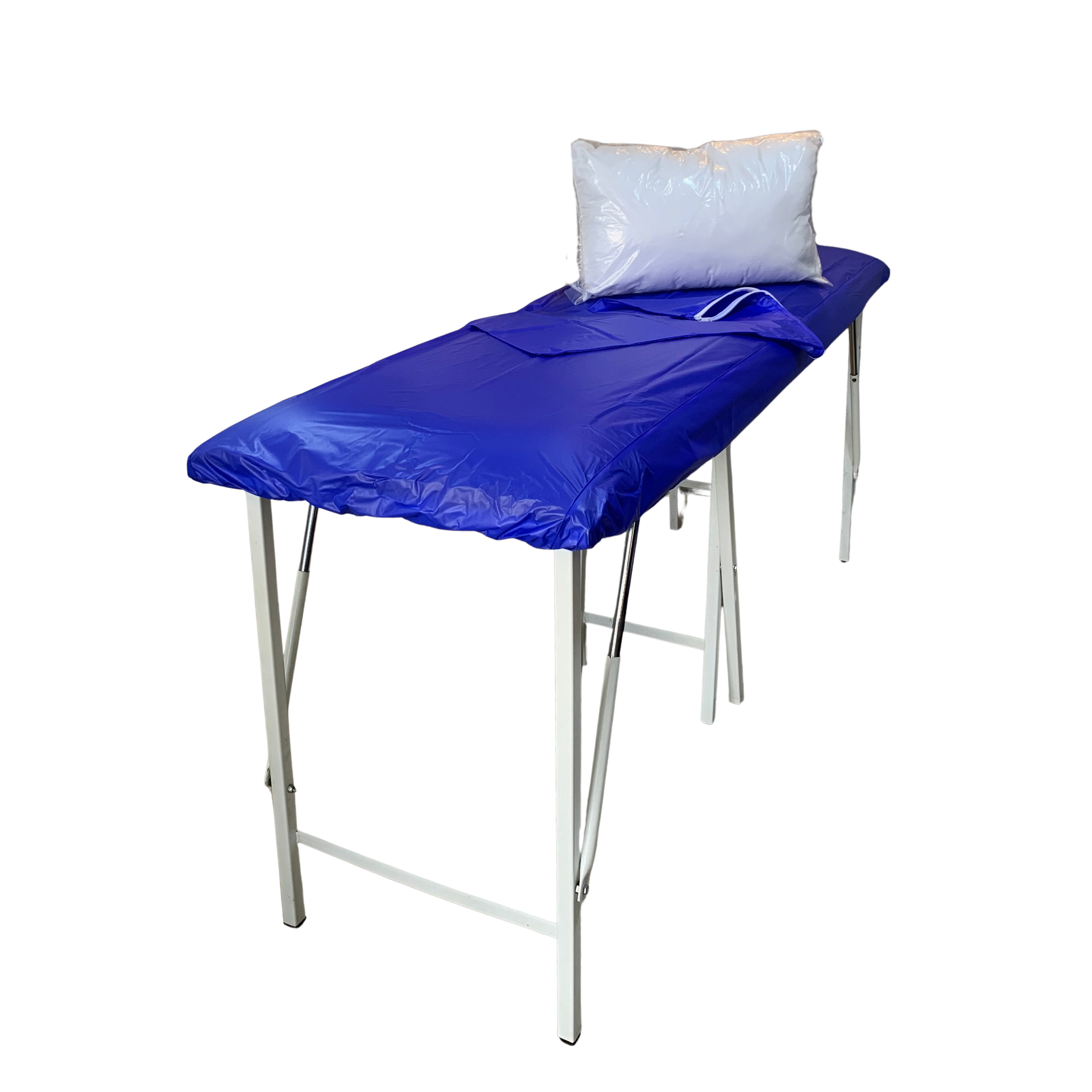 Combo sábana para camilla + funda suaviplast + almohada