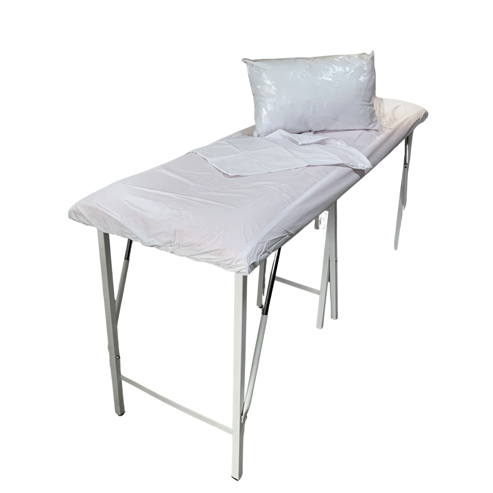 Combo sábana para camilla + funda suaviplast + almohada