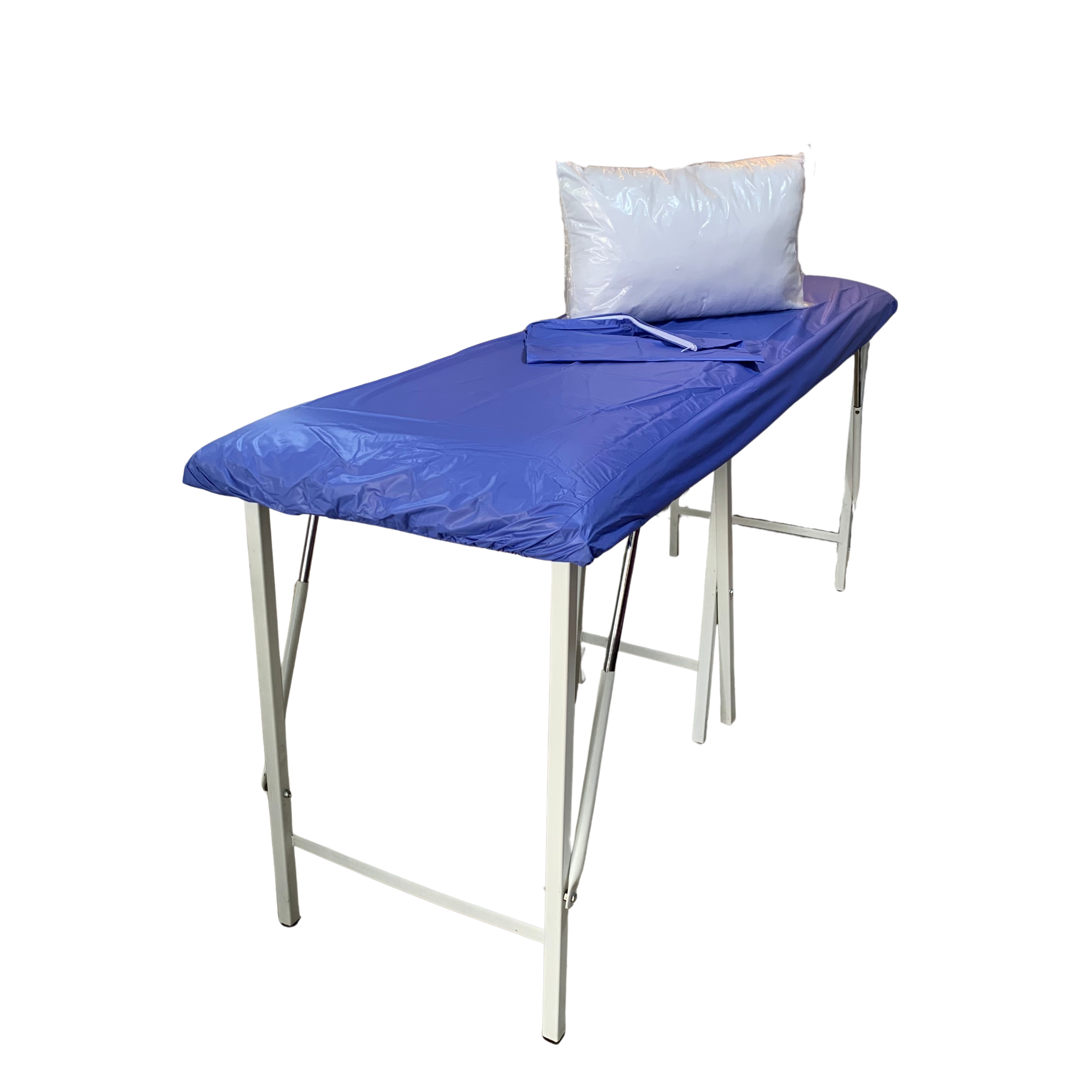 Combo sábana para camilla + funda suaviplast + almohada