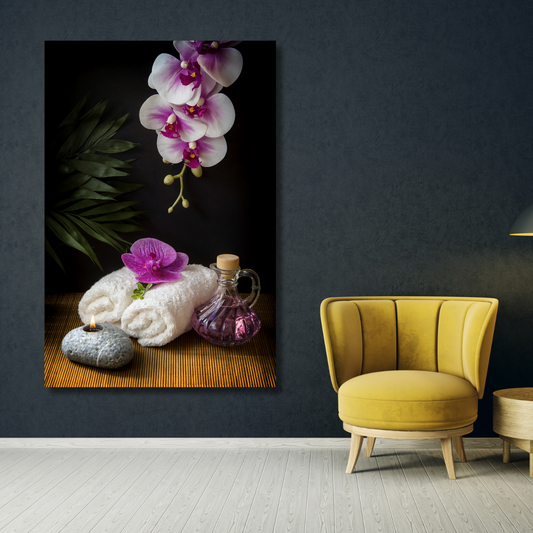 CUADRO MESA DE SPA FLOR ORQUIDEA