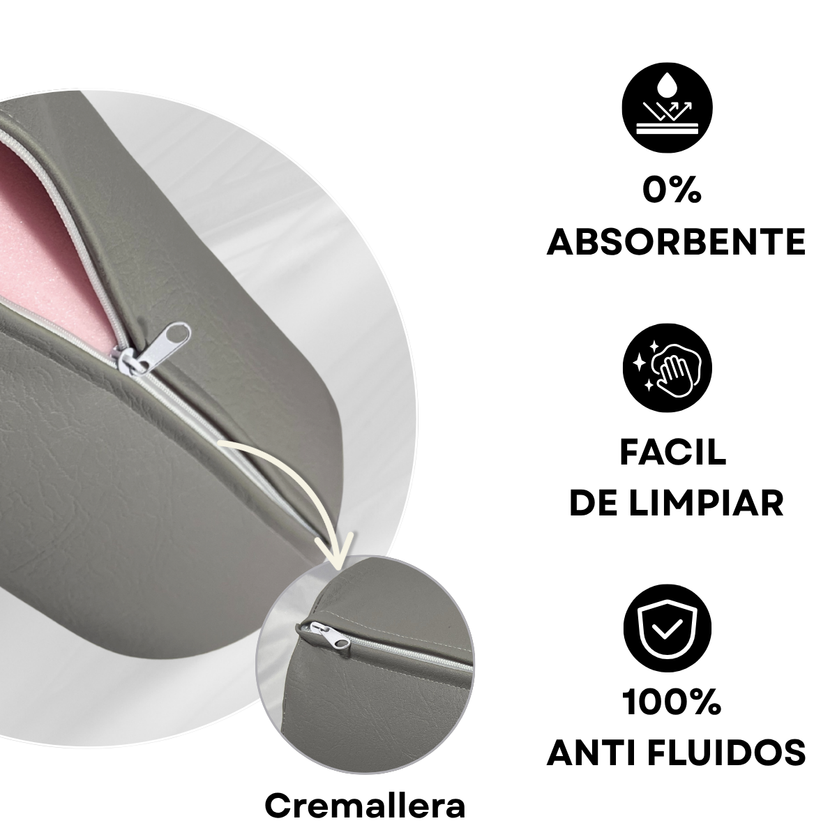 COJÍN CILÍNDRICO ERGONÓMICO CUEROTEX