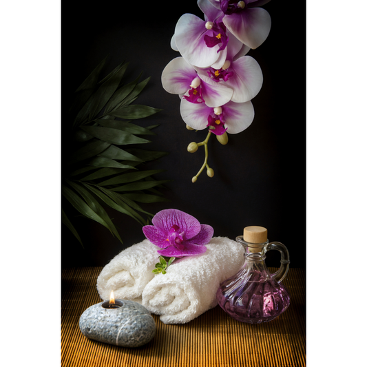 CUADRO MESA DE SPA FLOR ORQUIDEA