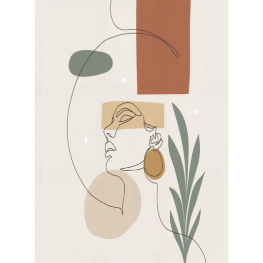 CUADRO MINIMALISTA ROSTRO
