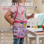 Delantal infantil transparente en vinilo (c6)