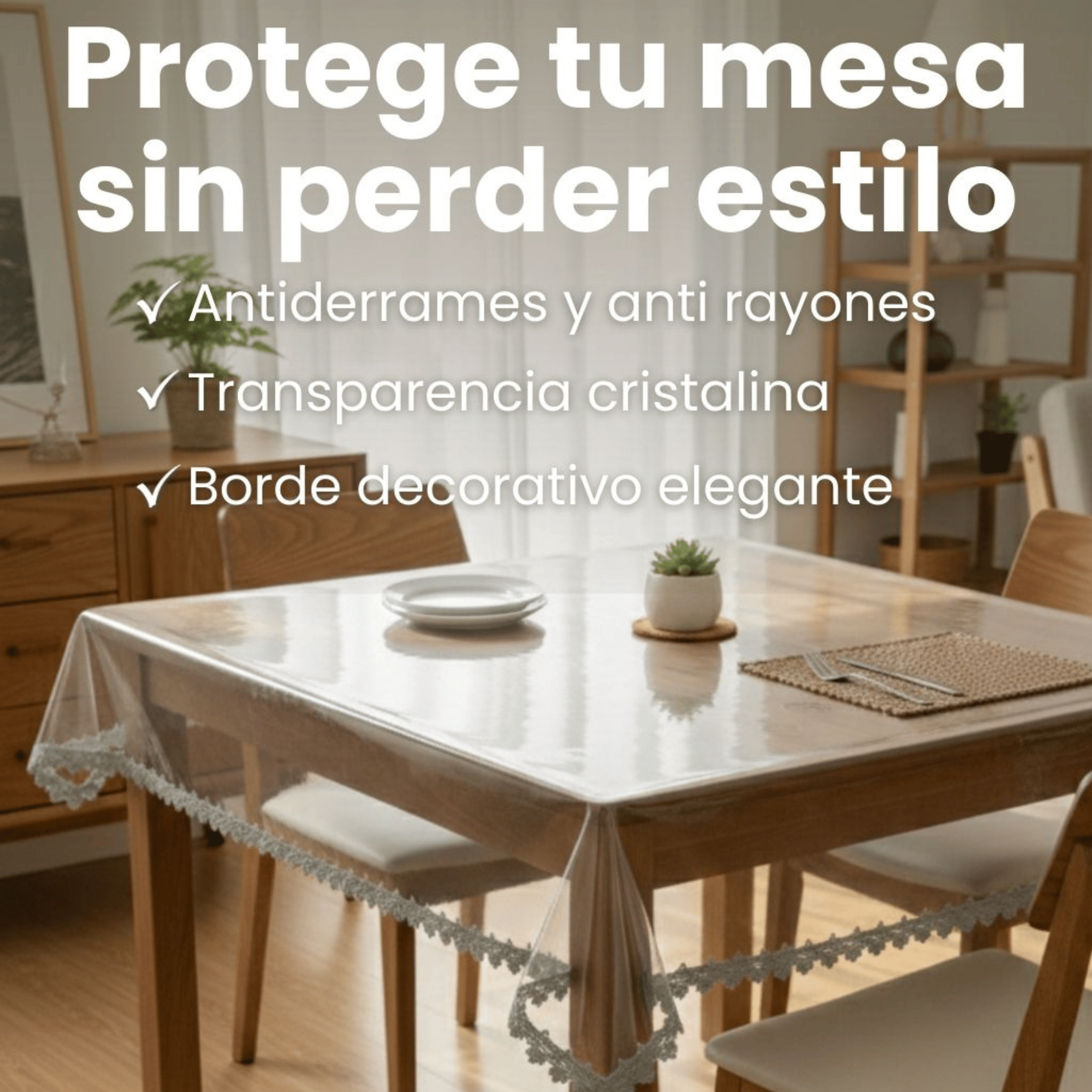 Mantel translucido mesa de comedor OMI