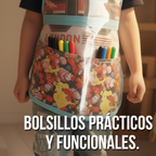 Delantal infantil transparente en vinilo (c6)