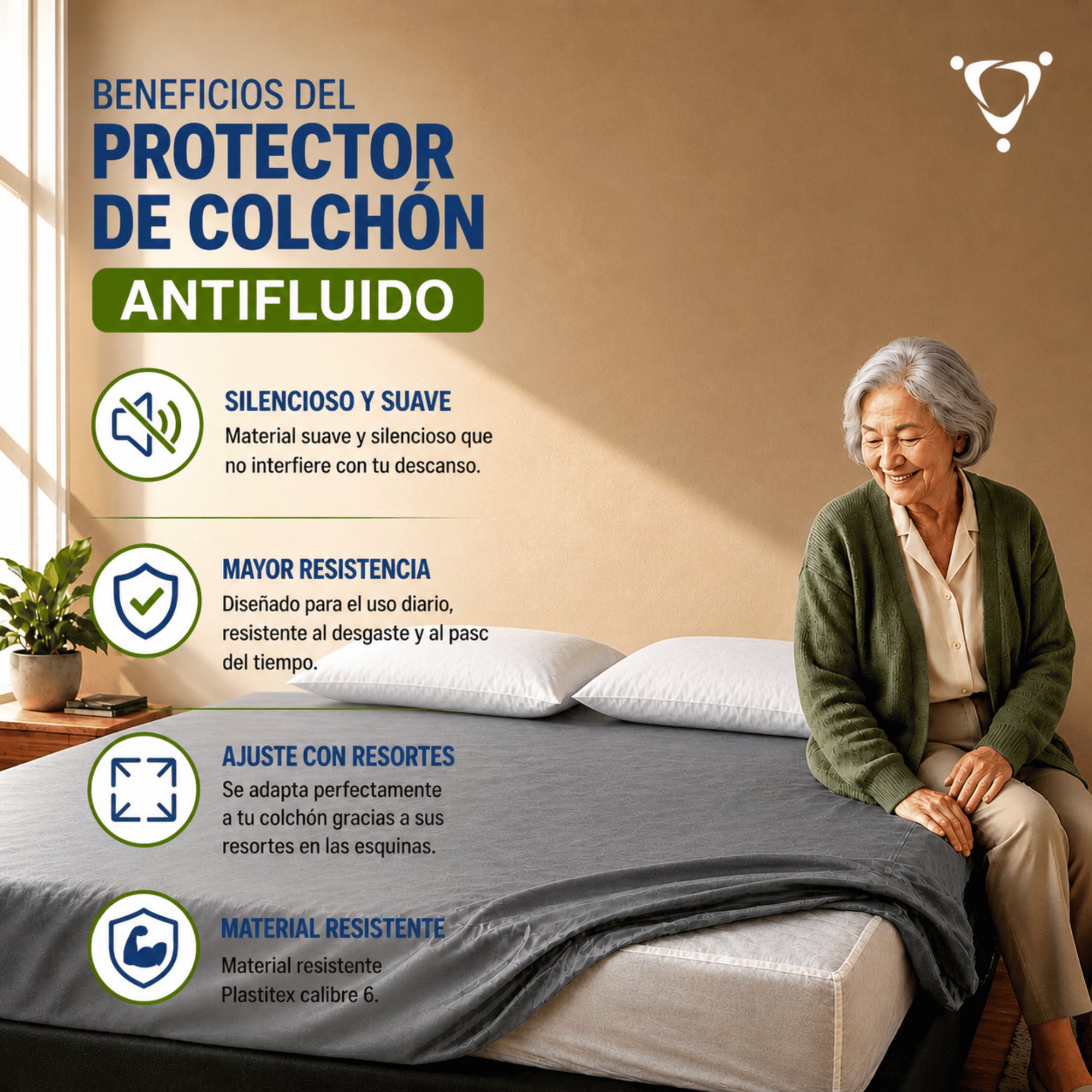 Protector anti fluidos para colchón plastitex (c6)