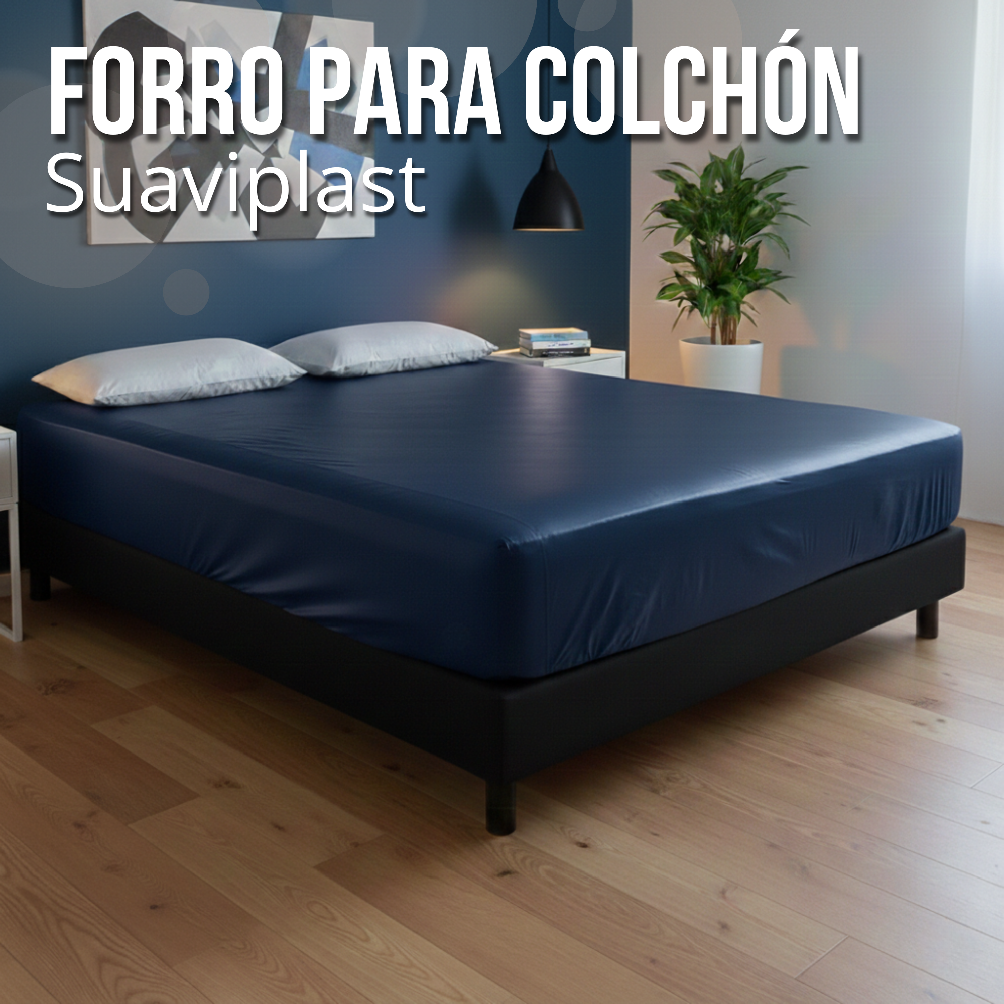 Forro protector para colchón de cama en suaviplast (c4)