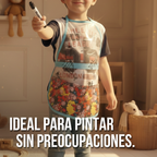 Delantal infantil transparente en vinilo (c6)