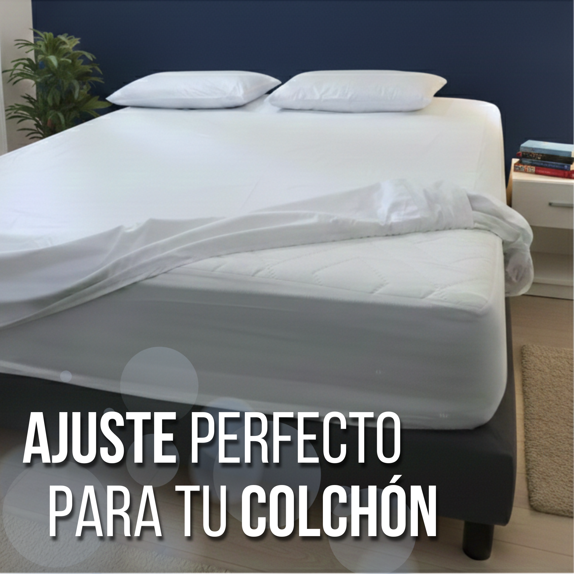 Forro protector para colchón de cama en suaviplast (c4)
