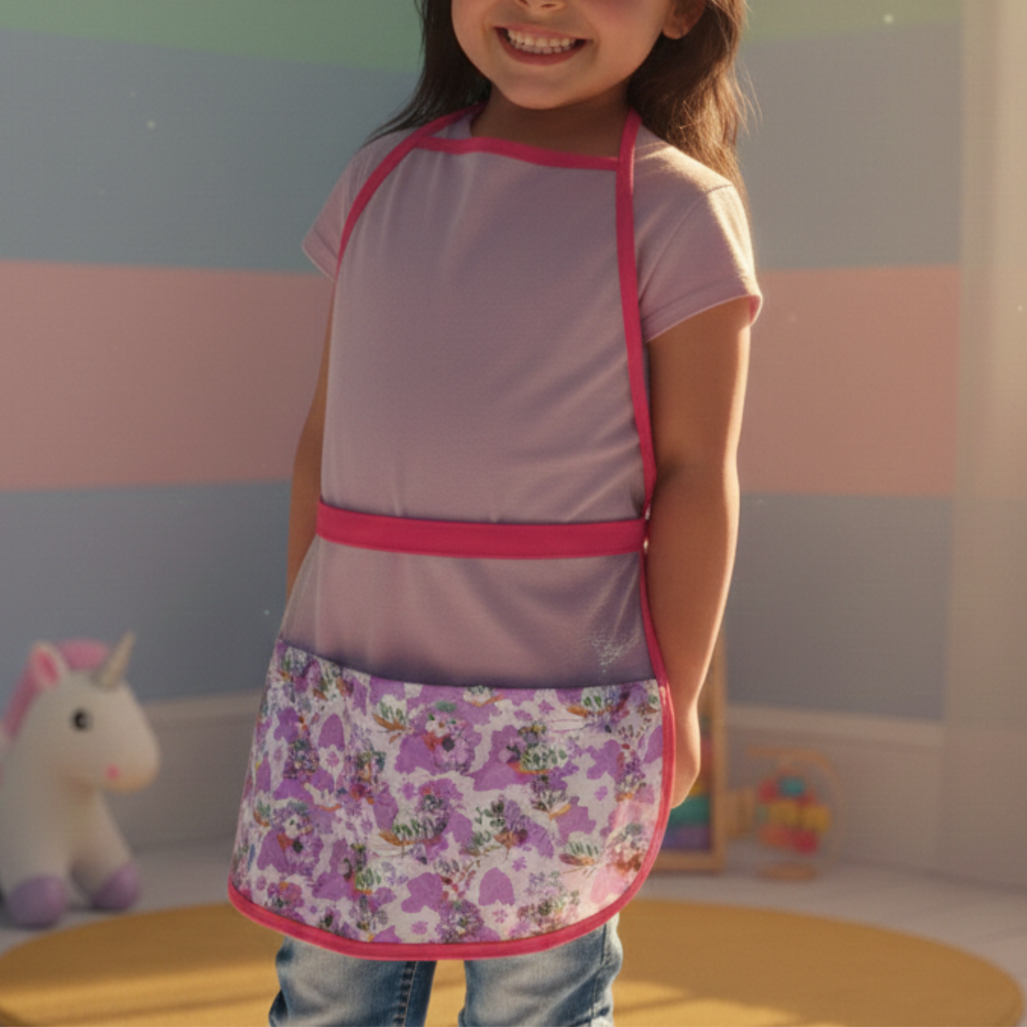 Delantal infantil transparente en vinilo (c6)