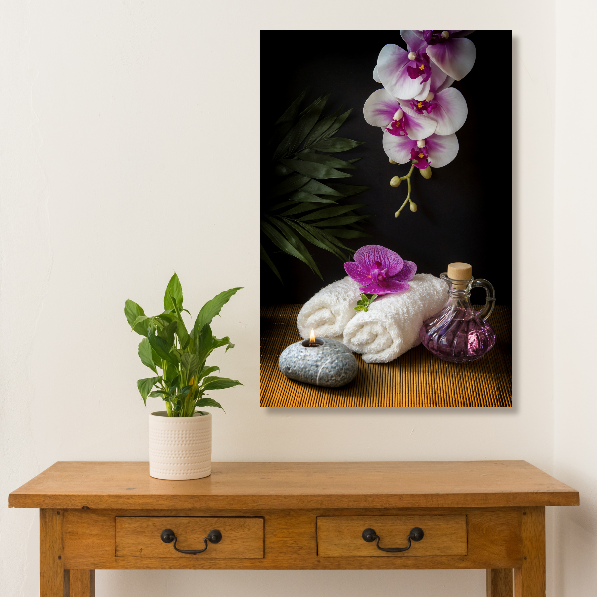 CUADRO MESA DE SPA FLOR ORQUIDEA
