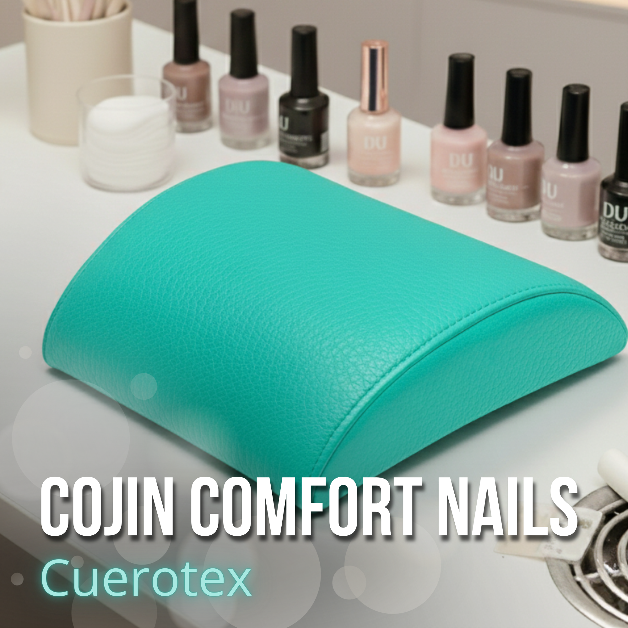 Cojín ergonómico manicure cuerotex