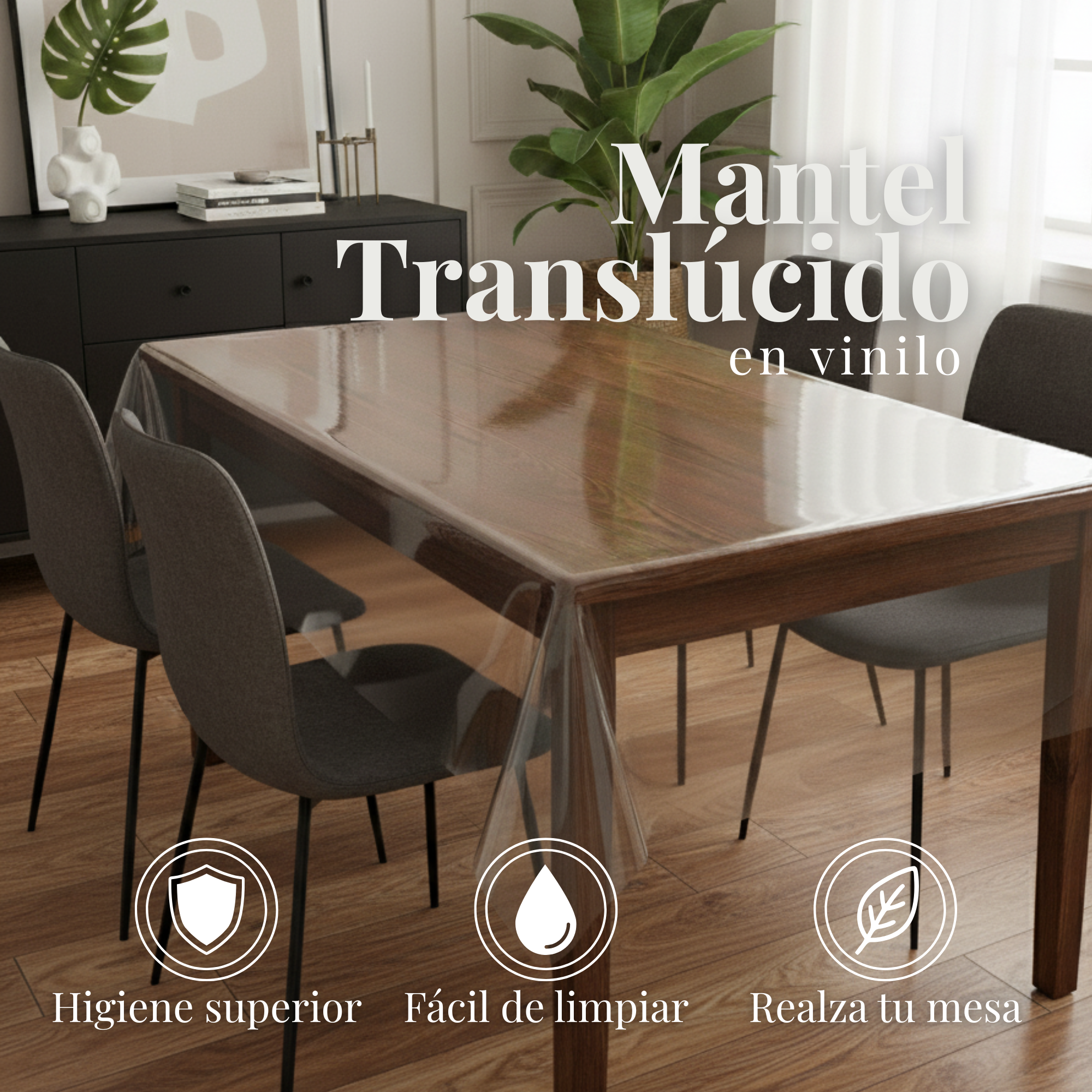 Mantel translucido mesa de comedor OMI